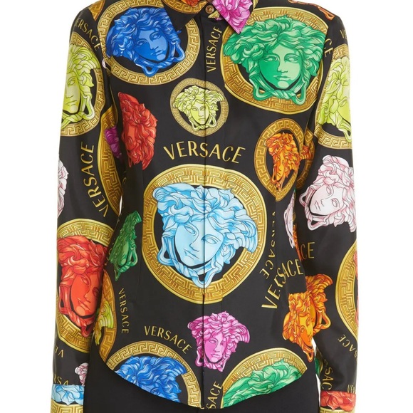 Medusa Amplified Silk Button-up long sleeve black size 36 - Picture 1 of 6